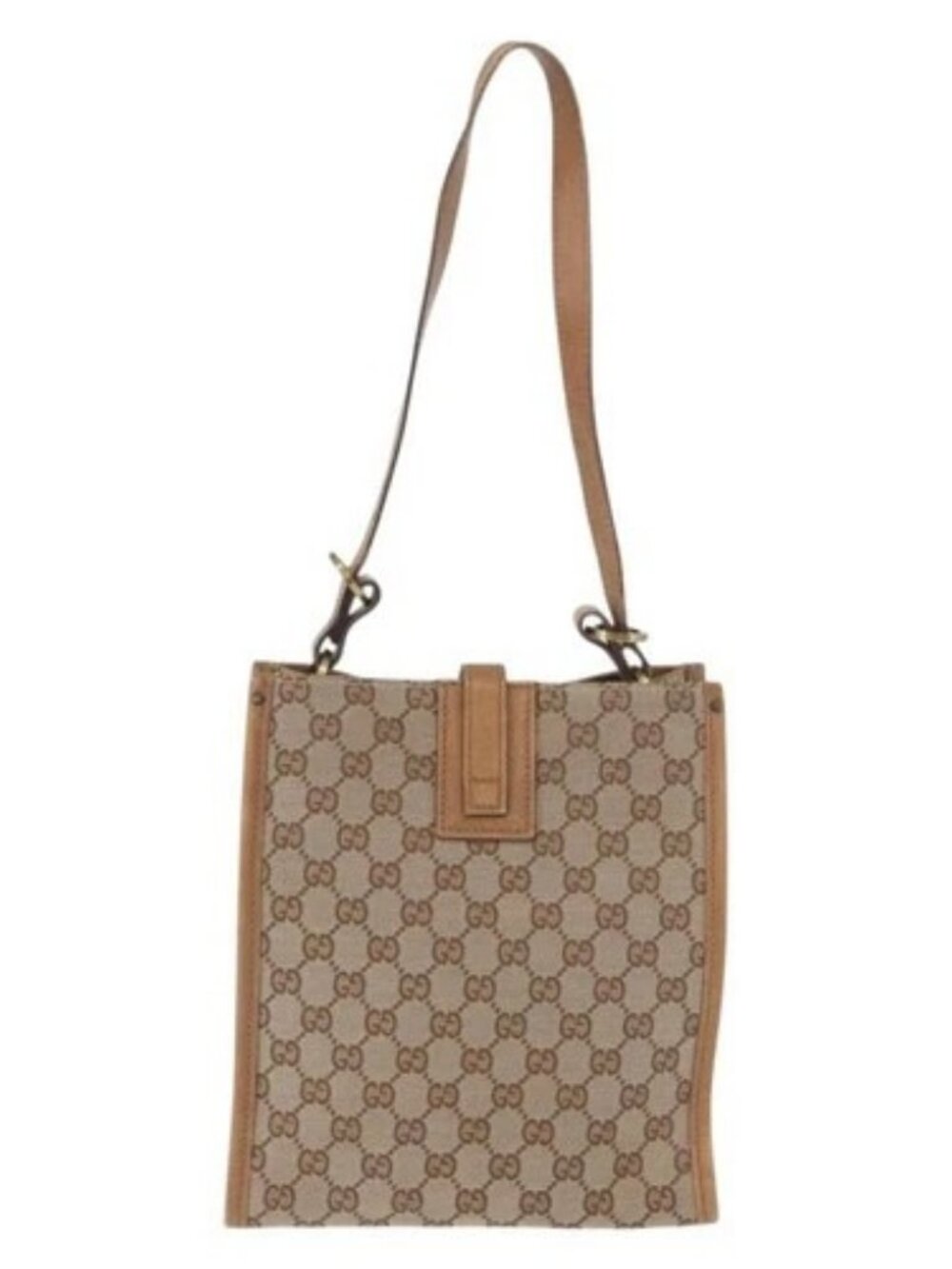 GUCCI GG Canvas Shoulder Bag Beige Gold 110292 Auth 182469 - Picture 3 of 16